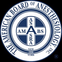 ABA Board Certified - Anesthesiology