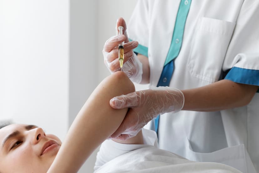 Joint injection procedure illustration